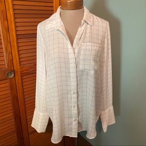 Grid Pattern Who What Wear Button Down